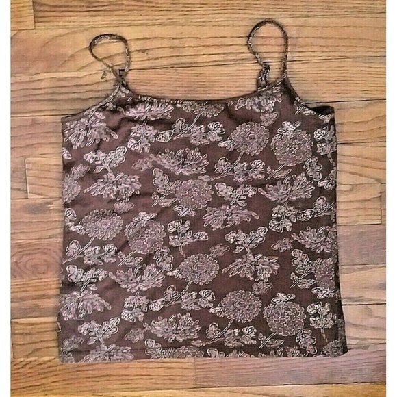 Old Navy Perfect Fit Womens Tank Top Size Large Floral Print Adjustable Straps - Picture 1 of 4